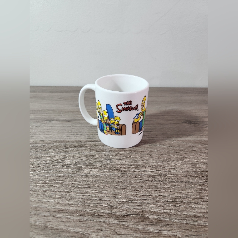 2002 The Simpsons Coffee Mug/Cup - Family Switching Heads on Couch